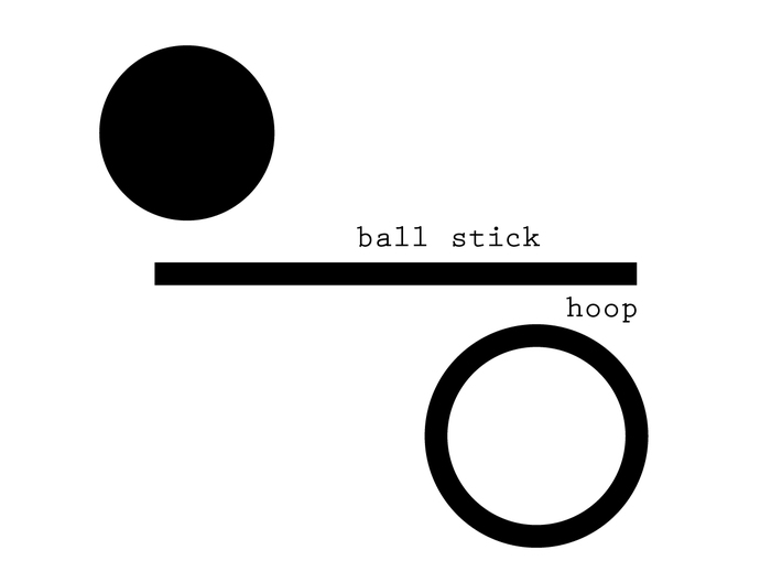 Ball HOOP Ring 3d printed 