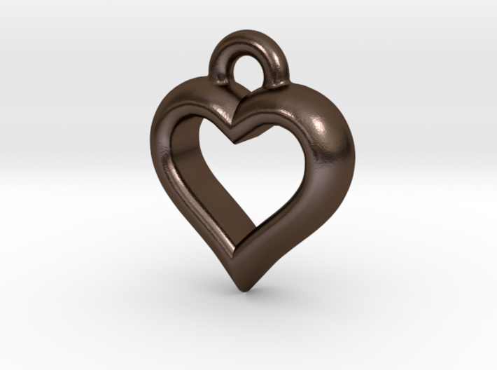 Hearty Little Heart (steel_pendant) 3d printed