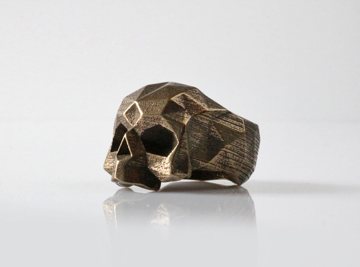 HAROW-SKULL-RING / Size - L 3d printed 