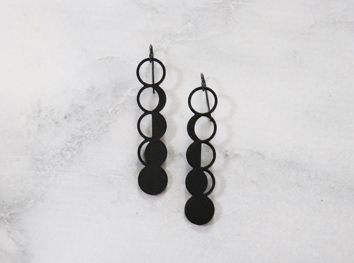 Moon Phase Earrings 3d printed