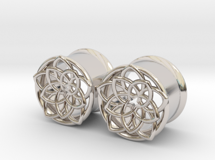 Star Flower 5/8&quot; ear plugs 16mm 3d printed