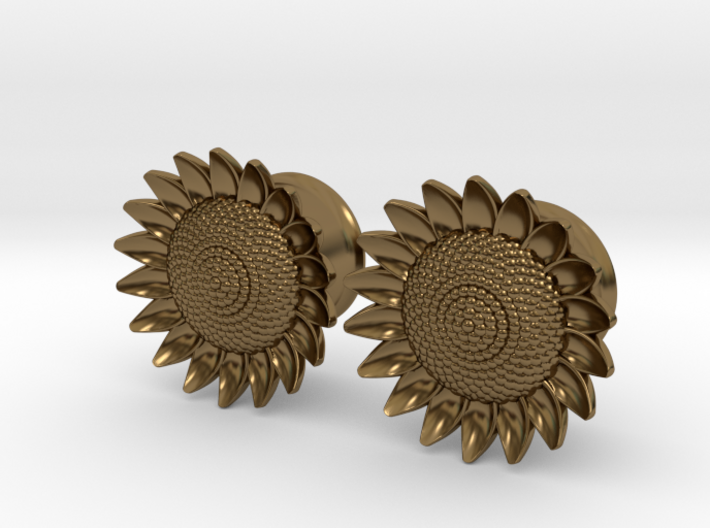 Sunflower 5/8&quot; ear plugs 16mm 3d printed