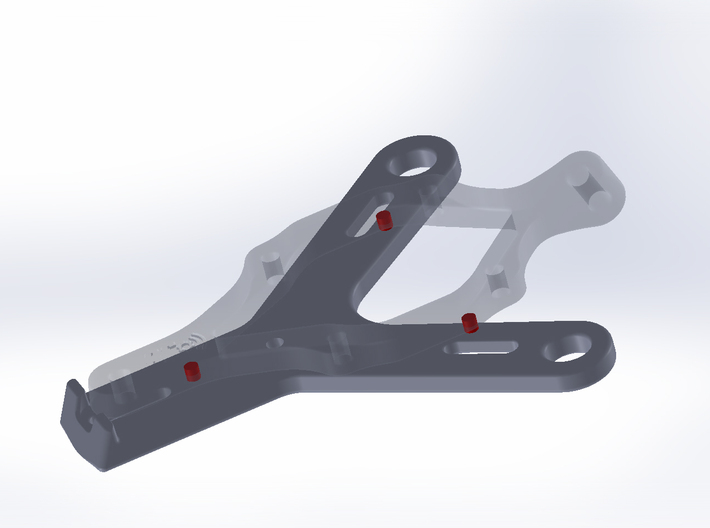 B5M LCG Battery strap and chassis strap 30mm fan 3d printed Cut or remove red joints to separate the parts
