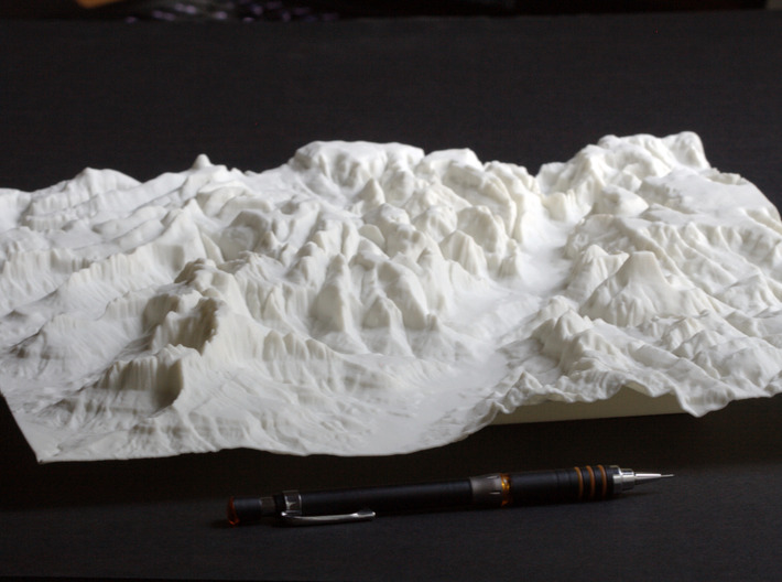 12'' Zion National Park Terrain Model, Utah, USA 3d printed 