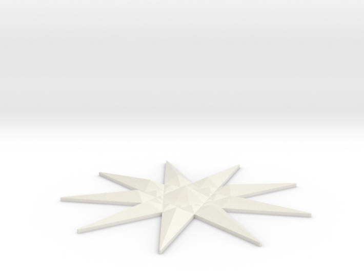 Nine-pointed Star Brooch 3d printed 