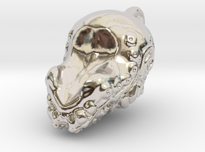 Mayan skull pendant 3d printed