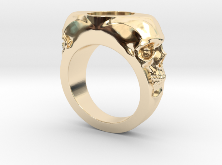 Skull Signet Ring blank size 12 3d printed