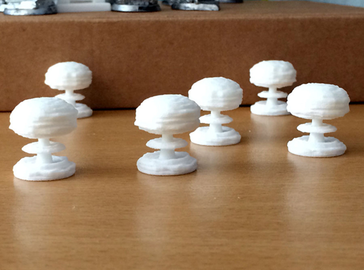 Mushroom Cloud 3d printed Mushrooms right out of the box