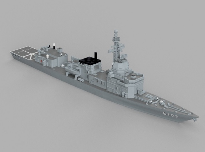 1/2000 Experimental Ship  JS Asuka 3d printed Computer software render.The actual model is not full color.