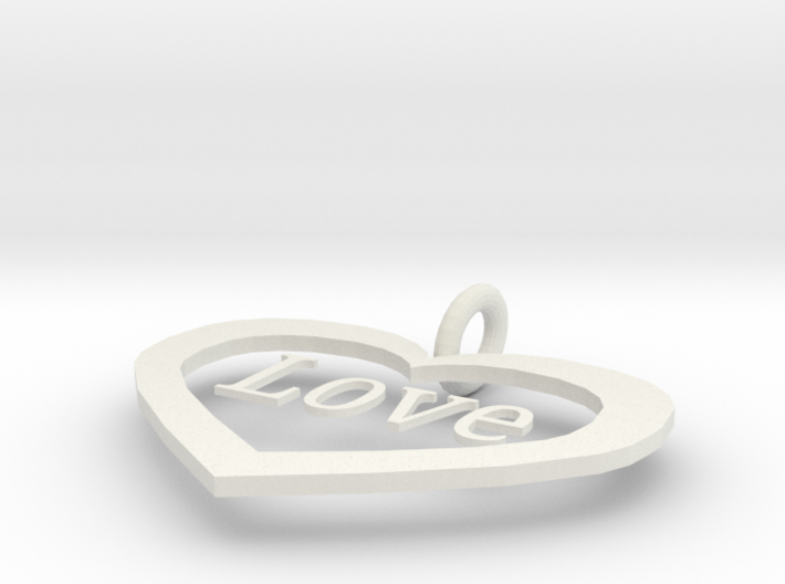 love pendant 3d printed