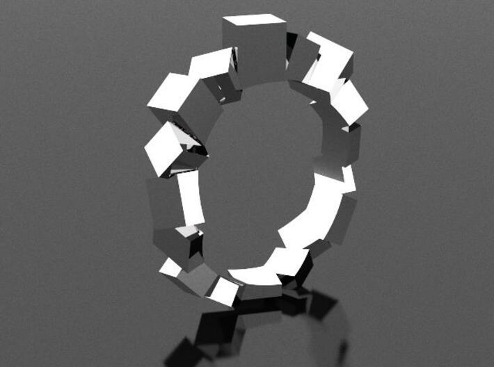 María Geometric Ring 3d printed 