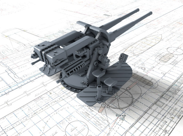 1/144 Tribal Class 4.7" MKXII CPXIX Gun Only 3d printed 3d render showing product detail