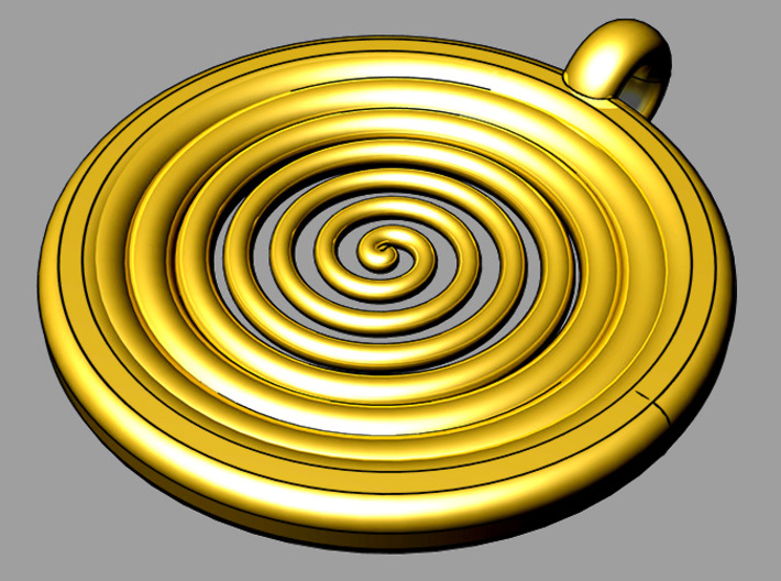 spiral pendant III 3d printed