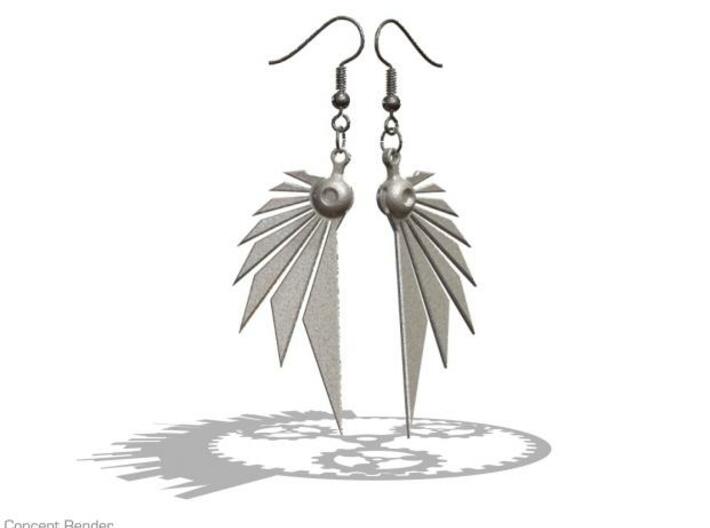 Bladewing Earrings - Fish Hooks (ZV48MHCED) by improbablecog