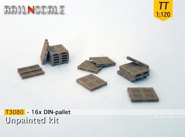 16x DIN-pallet (TT 1:120) 3d printed
