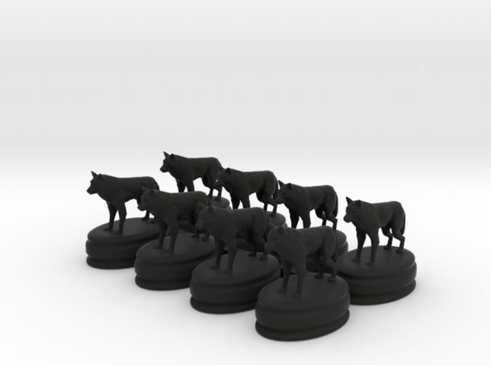 got dire wolf pawns 3d printed This is a render not a picture