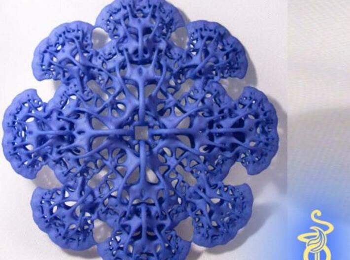 3D fractal: 'Woven Flower' 3d printed 1