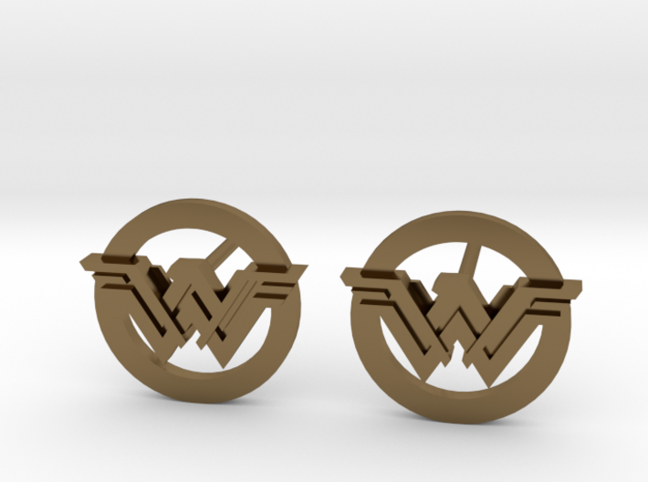 Wonder Woman earrings (studs) 3d printed