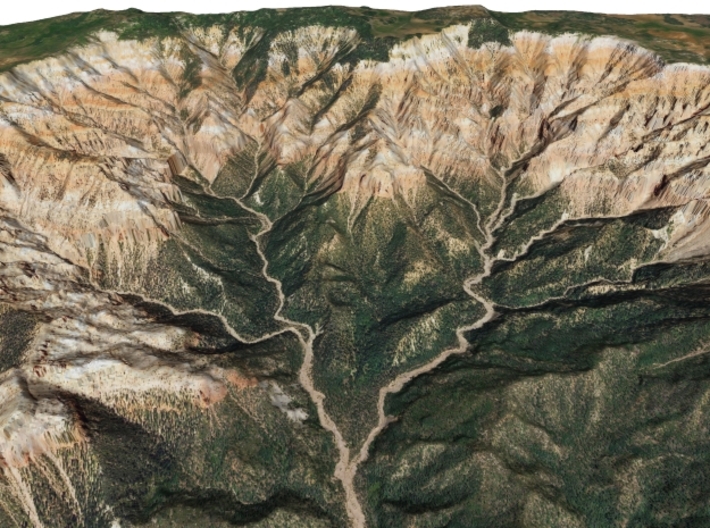 Cedar Breaks National Monument Map, Utah 3d printed 