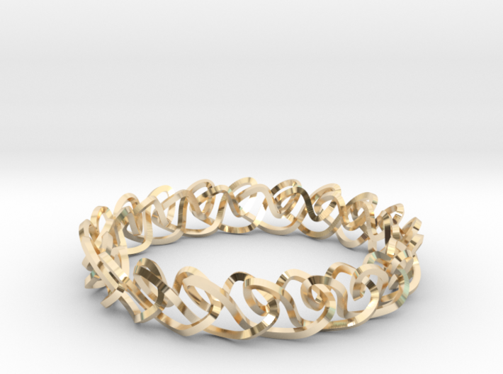 Chain stitch knot bracelet (Square) 3d printed