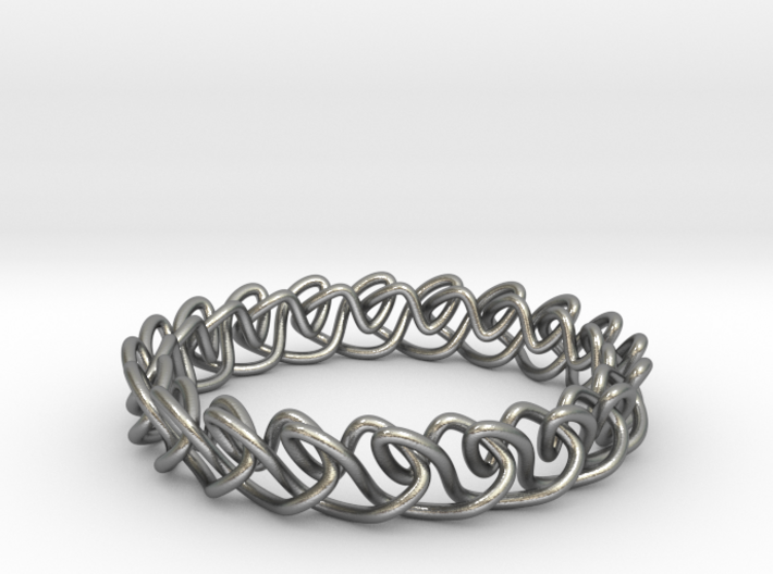 Chain stitch knot bracelet (Circle) 3d printed