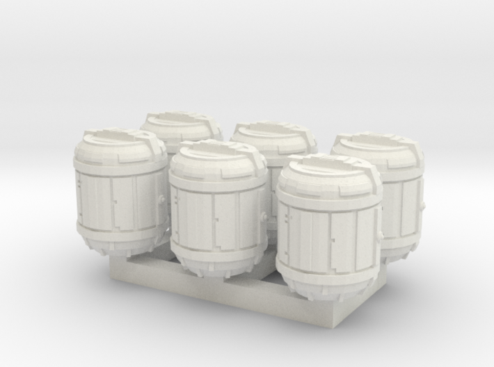 1/87 Scale Bio Medical Containers x6 3d printed