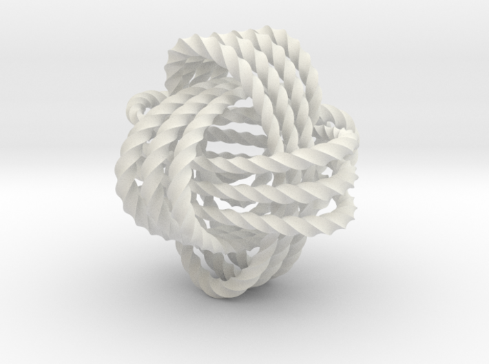 Monkey's fist knot (Twisted square) 3d printed