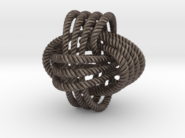 Monkey's fist knot (Rope with detail) 3d printed