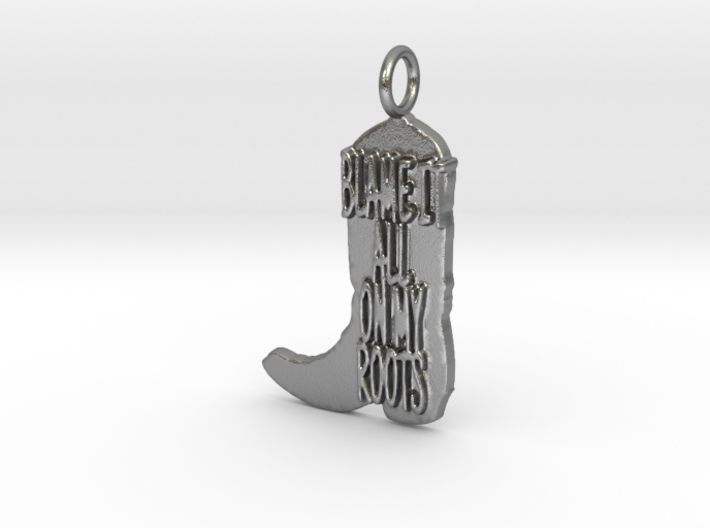 'Blame It All On My Roots' Pendant 3d printed