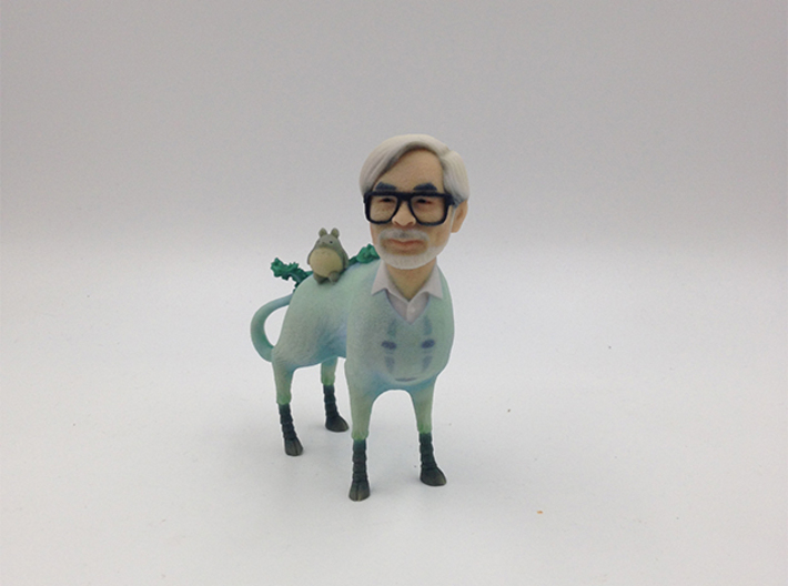The Hiyatoro Miyazaki Spirit 3d printed This is the actual Full Color Sandstone 3D-print.