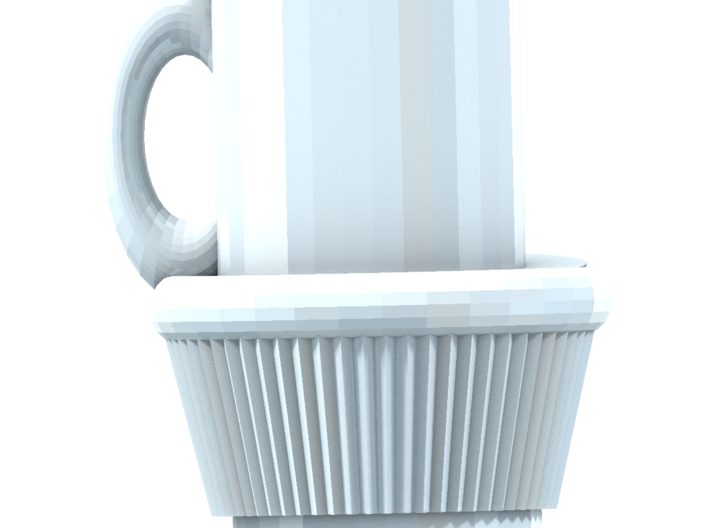 Fullsized Cupcake With Coffee cup 3d printed 