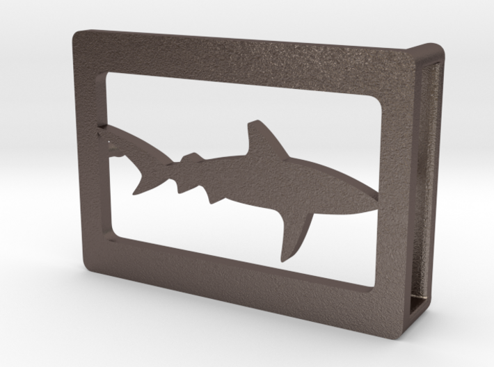Belt Buckle - Shark - M1FE 3d printed