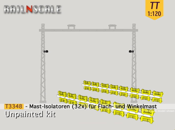 32x Isolatoren für Masten (TT 1:120) 3d printed