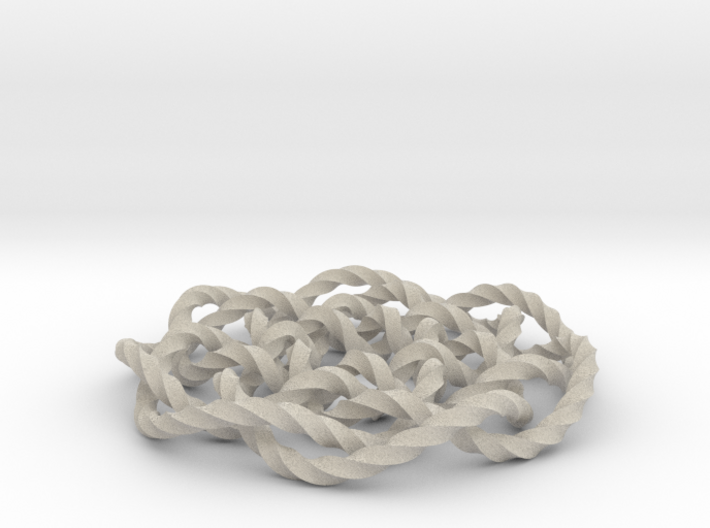 Rose knot 7/5 (Twisted square) 3d printed
