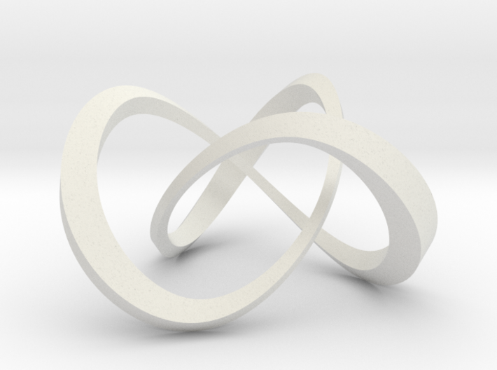 Varying thickness trefoil knot (Square) 3d printed