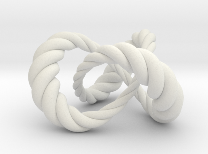 Varying thickness trefoil knot (Rope) 3d printed