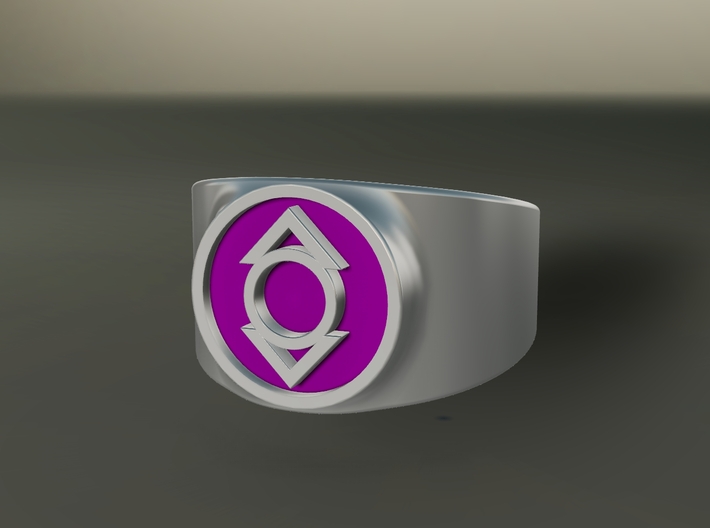 Indigo Tribe Compassion GL Ring (Sz's 5-15) 3d printed Custom Enameled