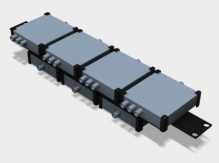 Blackmagic-Design Mini Converter Mounting Bracket 3d printed You can add multiple units to one spacer.