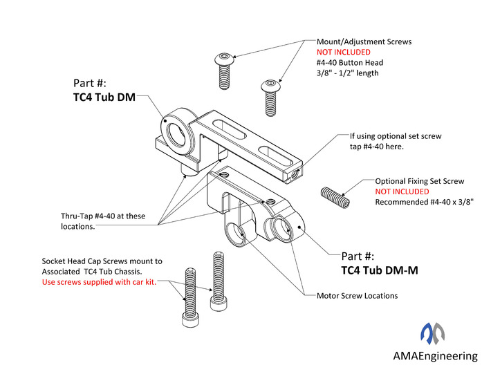 TC4 Tub DM-M (Motor Mount P.2/2) 3d printed Information Sheet