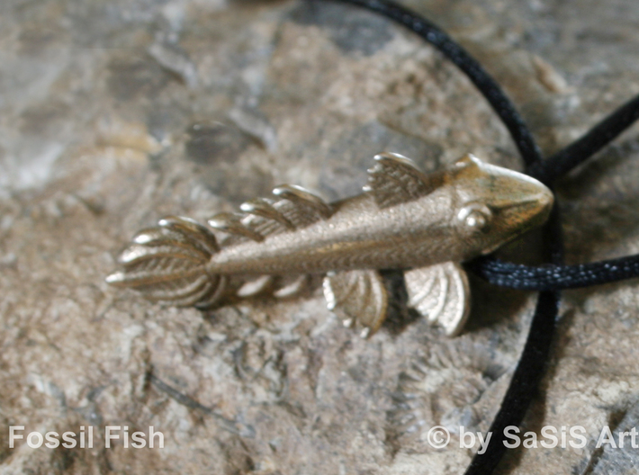 Fossil Fish Pendant  3d printed 