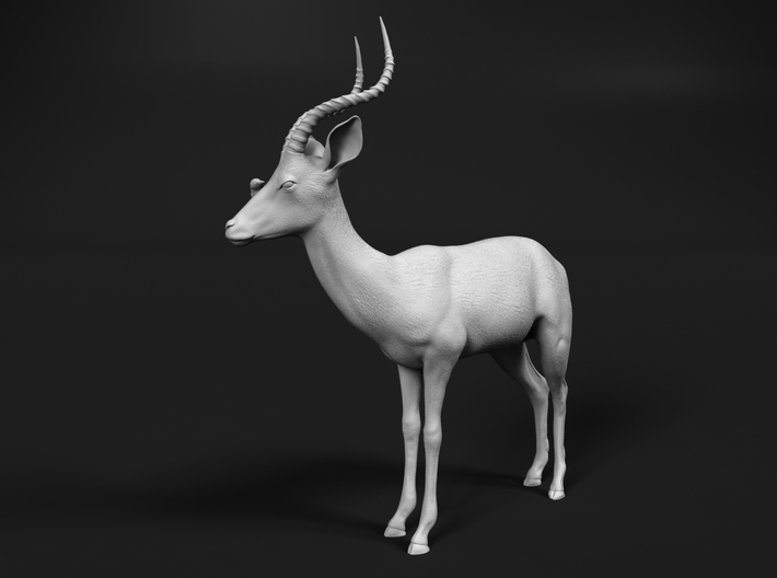 Impala 1:76 Male with Red-Billed Oxpecker 3d printed 