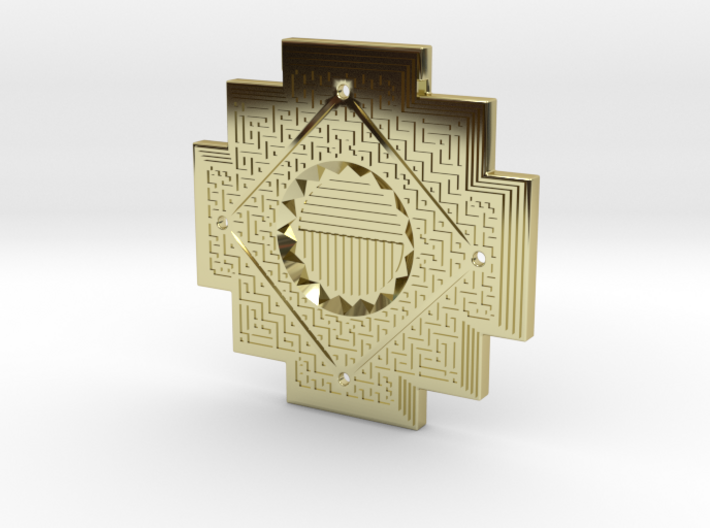 Inca Cross Amulet 3d printed