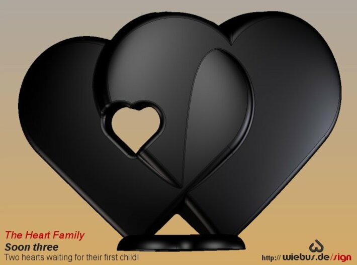 Heart Family - Soon three! (large size) 3d printed 