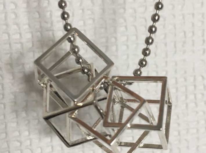 Interlocking Cube Necklace 4 3d printed 