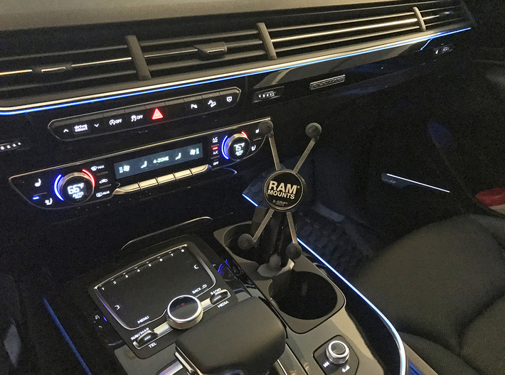 Audi Q7 Mk2 RAM 1" ball mount adaptor 3d printed In car