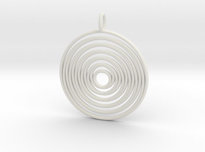 Pendant &quot;Spiralinsky&quot; 28mm Diameter + Loop 3d printed