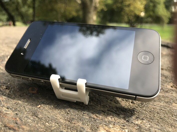 The Roo smartphone stand & cord wrap (kickstand) 3d printed 