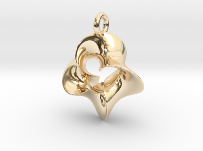 4-Twisted Möbius pendant 3d printed