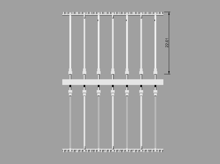 Electric pole type B - T Scale 1:450 14 pcs set 3d printed 