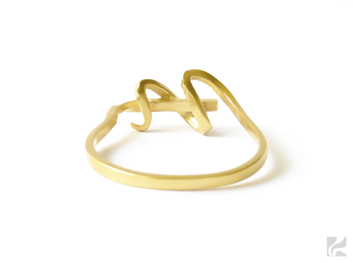 Curl Ring 3d printed 